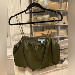 Antonio Melani green bubble cropped top